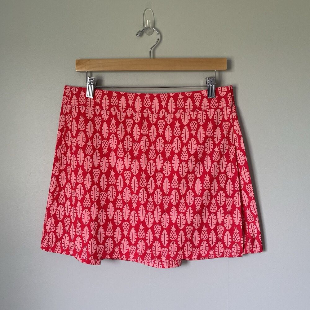 Ripskirt Hawaii Wrap Mini Skirt Pineapple Tropical Print Pink Womens Size Small
